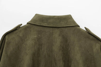 DIANA - Cappotto in pelle scamosciata DONNA