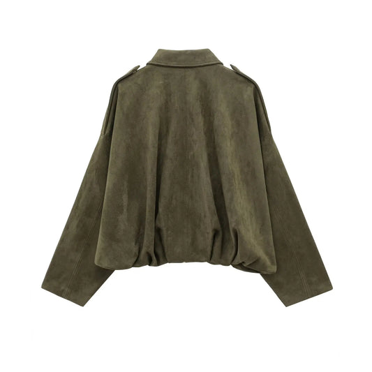DIANA - Cappotto in pelle scamosciata DONNA