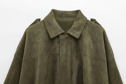 DIANA - Cappotto in pelle scamosciata DONNA