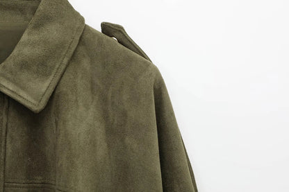 DIANA - Cappotto in pelle scamosciata DONNA