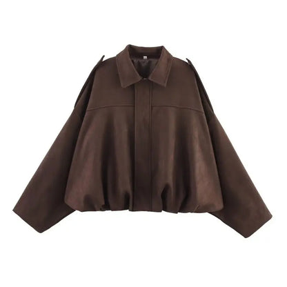 DIANA - Cappotto in pelle scamosciata DONNA