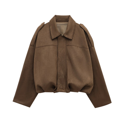 DIANA - Cappotto in pelle scamosciata DONNA