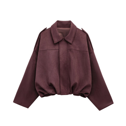 DIANA - Cappotto in pelle scamosciata DONNA